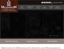 Tablet Screenshot of millenniumcabinetry.com